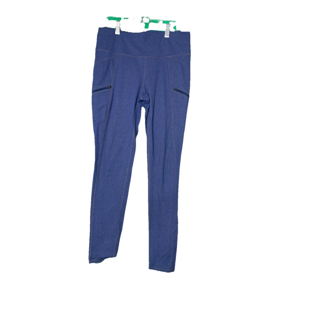ATHLETA Navy Medium Leggings Ankle Zip Pockets Leggings Dark Blue